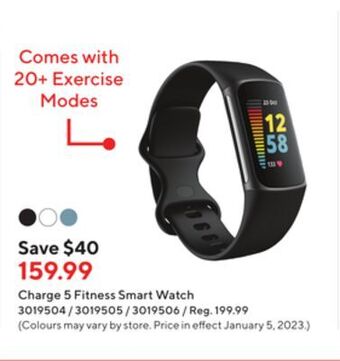 Staples Fitbit charge 5 fitness smart watch offer