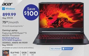 Staples Acer gaming laptop offer