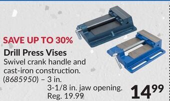 Princess Auto Drill press vises offer