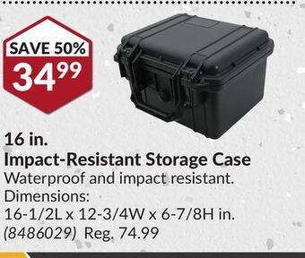 Princess Auto 16 in. impact-resistant storage case offer