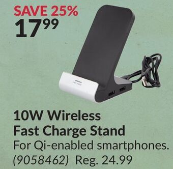 Princess Auto 10w wireless fast charge stand offer