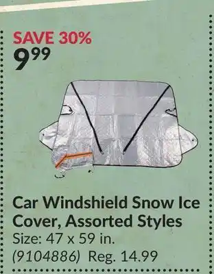 Princess Auto Car windshield snow ice cover, assorted styles offer