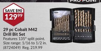 Princess Auto 29 pc cobalt m42 drill bit set offer