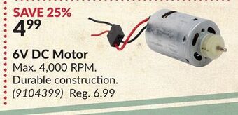 Princess Auto 6v dc motor offer