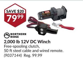 Princess Auto 2,000 lb 12v dc winch offer
