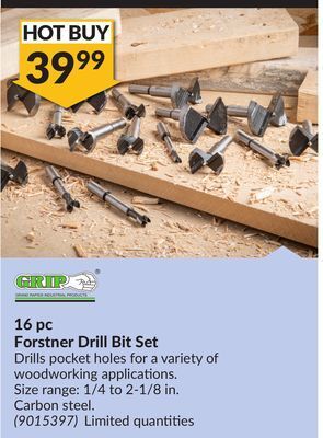 Princess Auto 16 pc forstner drill bit set offer