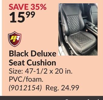 Princess Auto Black deluxe seat cushion offer