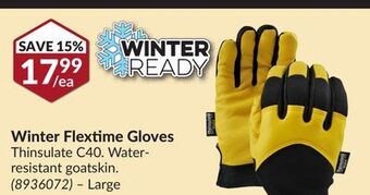 Princess Auto Winter flextime gloves offer
