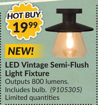 Princess Auto Led vintage semi-flush light fixture offer