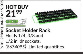 Princess Auto Socket holder rack offer