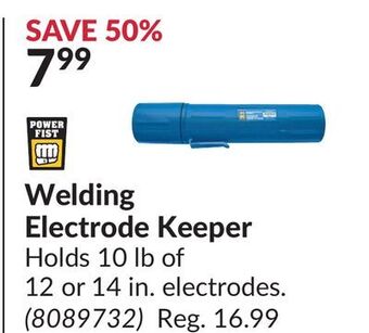Princess Auto Power fist welding electrode keeper offer