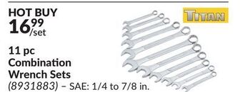 Princess Auto 11 pc combination wrench sets offer
