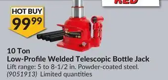 Princess Auto 10 ton low-profile welded telescopic bottle jack offer