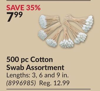 Princess Auto 500 pc cotton swab assortment offer