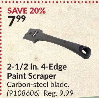Princess Auto 2-1/2 in. 4-edge paint scraper offer