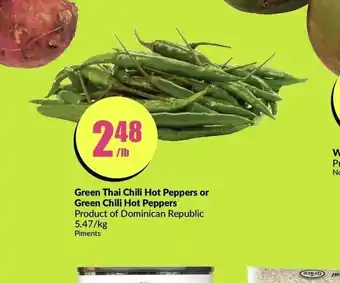 FreshCo Green Thai Chili Hot Peppers offer