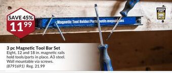 Princess Auto 3 pc magnetic tool bar set offer