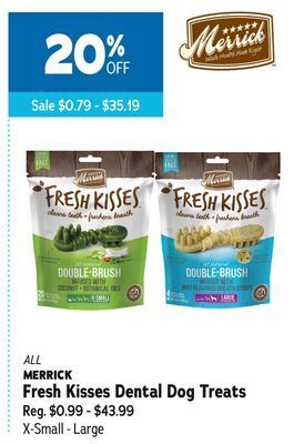 Ren’s Pets Depot All merrick fresh kisses dental dog treats offer
