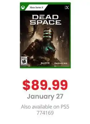 GameStop Xbox series x dead space offer