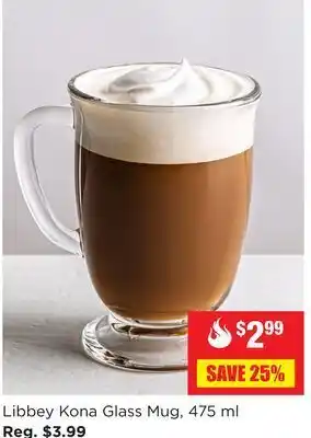 Kitchen Stuff Plus Libbey kona glass mug ml offer