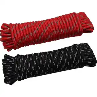 Princess Auto 2 pk 50 ft reflective diamond-braid polypropylene rope offer