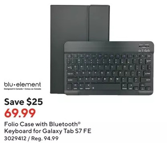 Staples Folio case with bluetooth keyboard for galaxy tab s7 fe offer
