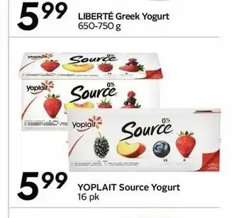 Safeway Yoplait Source Yogurt offer