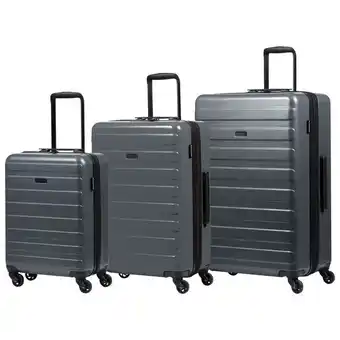 Best Buy Champs fire 3-piece hard side expandable luggage set - grey offer