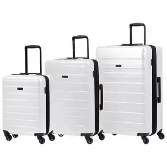 Best Buy Champs fire 3-piece hard side expandable luggage set - ivory offer