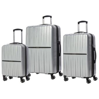 Best Buy Samsonite exeter diamond 3-piece hard side expandable luggage set - silver offer