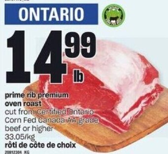 Independent Grocer Prime rib premium oven roast offer