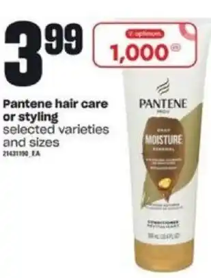 Independent Grocer Pantene hair care or styling offer