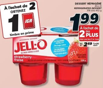 IGA Jell-O Refrigerated Dessert 452 g offer