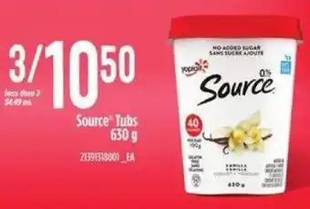 Independent Grocer Source Tubs 630g offer