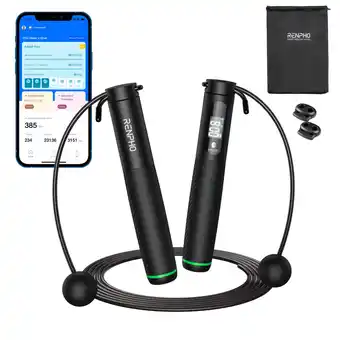 Best Buy Renpho cordless jump rope, weighted jump rope with counter, jump ropes for fitness, smart skipping rope for crossfit, gym, bu offer