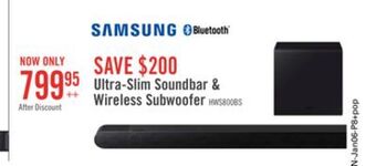 The Brick Samsung 3.1.2-channel s-series soundbar with wireless subwoofer - hw-s800b/zc offer