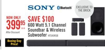 The Brick Sony 5.1-channel 600 w home cinema package - 4a5573 offer