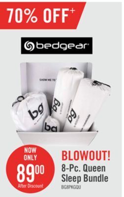 The Brick Bg by bedgear 8-piece queen sleep bundle offer
