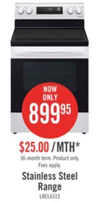 The Brick Lg 6.3 cu. ft. smart electric freestanding range - lrel6321s offer