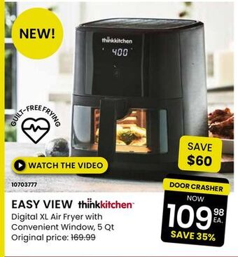 Stokes Easy view digital xl air fryer with convenient window offer