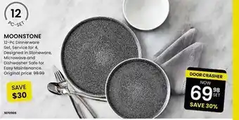 Stokes Moonstone 12-pc dinnerware set offer