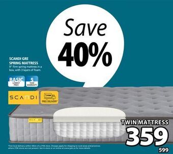 JYSK Scandi gre spring mattress offer