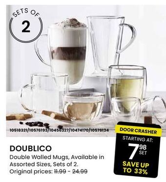 Stokes Doublico double walled mugs offer
