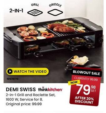 Stokes Demi swiss 2-in-1 grill and raclette set offer