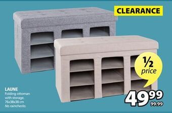 JYSK Laune folding ottoman with storage offer