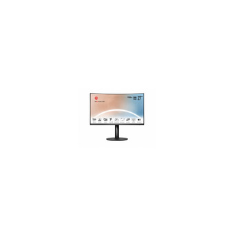 Best Buy Msi modern md271cp 27in curved 16:9 va led lcd, 75hz, 4ms, 1080p full hd, has, speakers, black offer