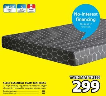 JYSK Sleep essential foam mattress offer