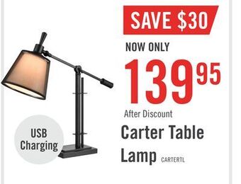 The Brick Carter desk/task lamp with usb port offer