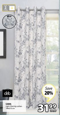 JYSK Cara light filtering curtain offer
