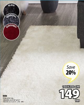 JYSK Birk shag area rug offer